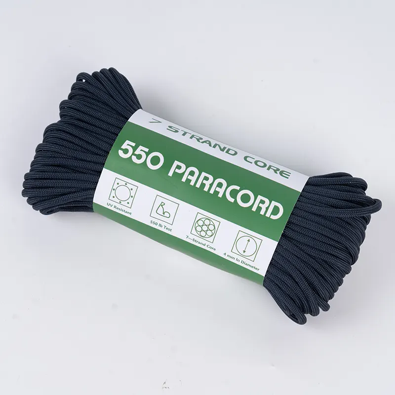 7 Strand Core 4mm Solid Tummansininen 550 Polyesteri Paracord 7 Strand Core 4mm Solid Tummansininen 550 Polyesteri Paracord