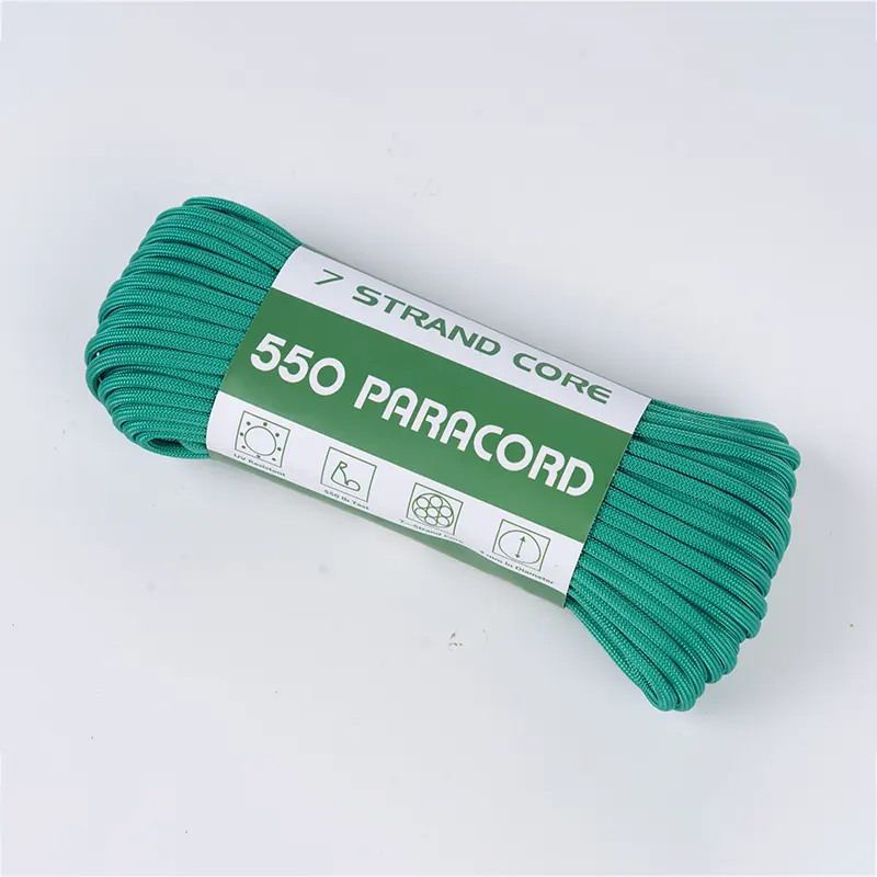 7 Strand Core 4mm Solid Green 550 Polyesteri Paracord