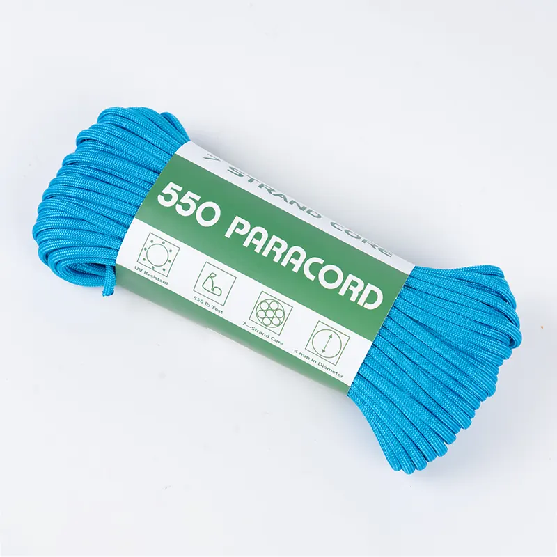 7 Strand Core 4mm Solid Lake Blue 550 Polyesteri Paracord