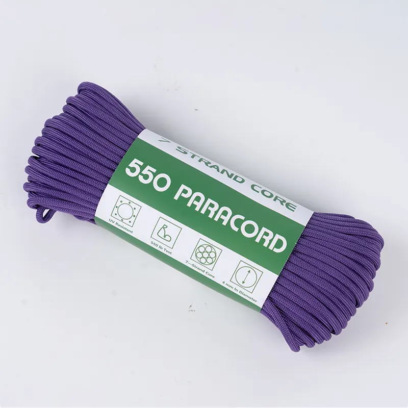 7 Strand Core 4mm Solid Purple 550 Polyesteri Paracord