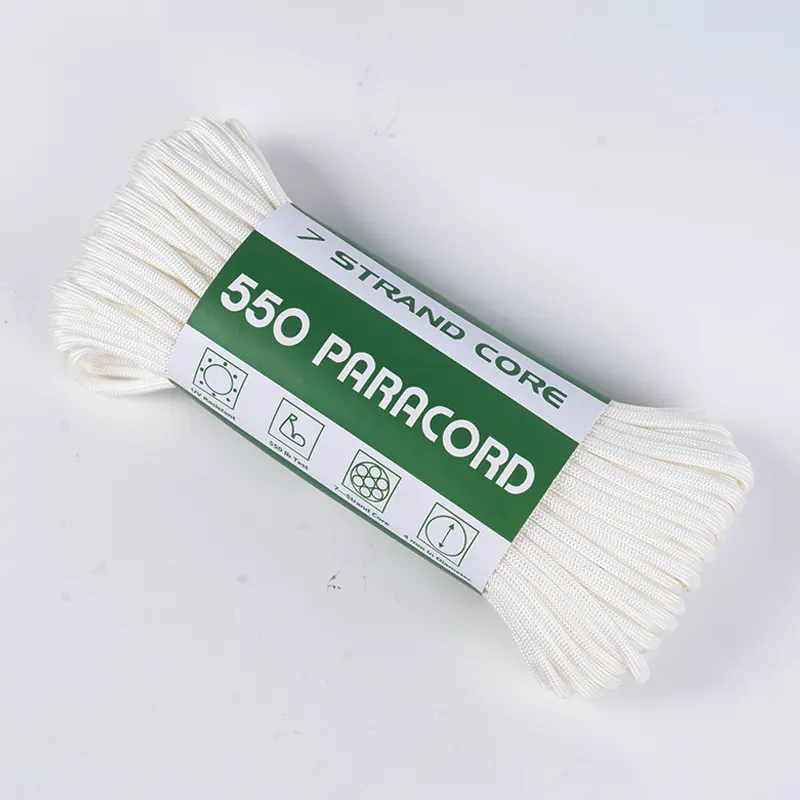 7 Strand Core 4mm Solid White 550 Polyesteri Paracord